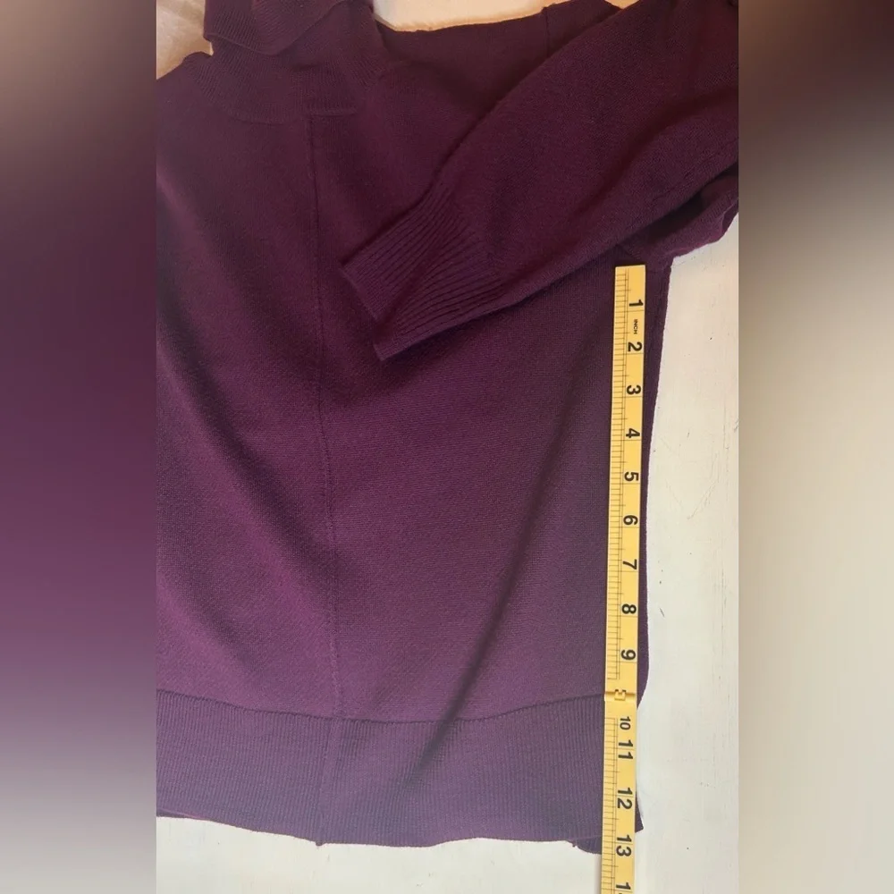Sea New York Burgundy Turtleneck Sweater Sz XS Old Money Quiet Luxury 100% Wool